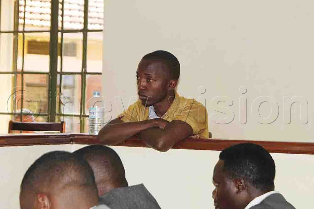 Aammari Musa Ssemwogerere in the dock.