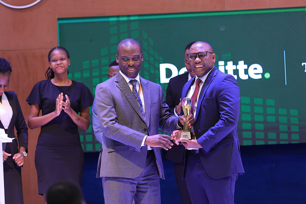 Peter Ssenyange receives the 2025 CFO Award. (Courtesy photo)
