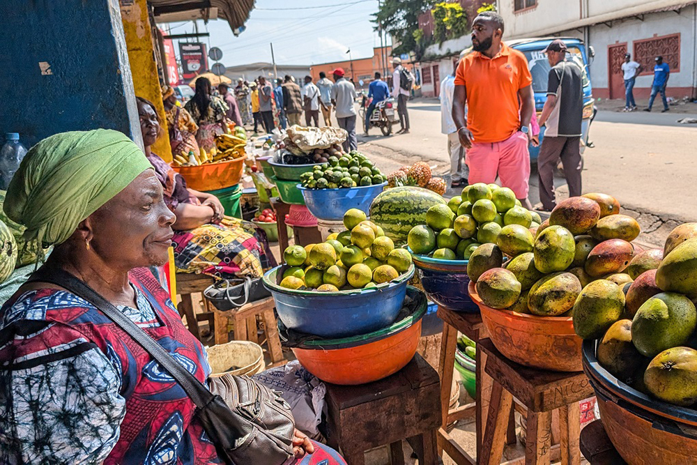 A vendor sells fruit at a market in Bukavu on December 17, 2025. 