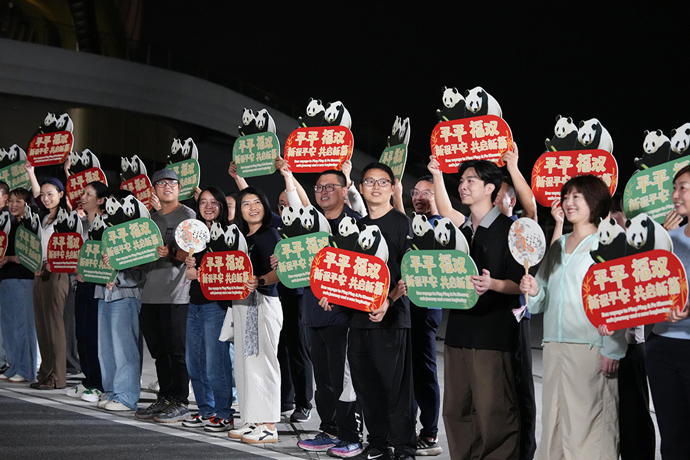 A farewell ceremony is held for giant pandas Ping Ping and Fu Shuang at Chengdu Research Base of Giant Panda Breeding in Chengdu, southwest China's Sichuan Province, Sept. 26, 2026. (Xinhua/Xu Bingjie)