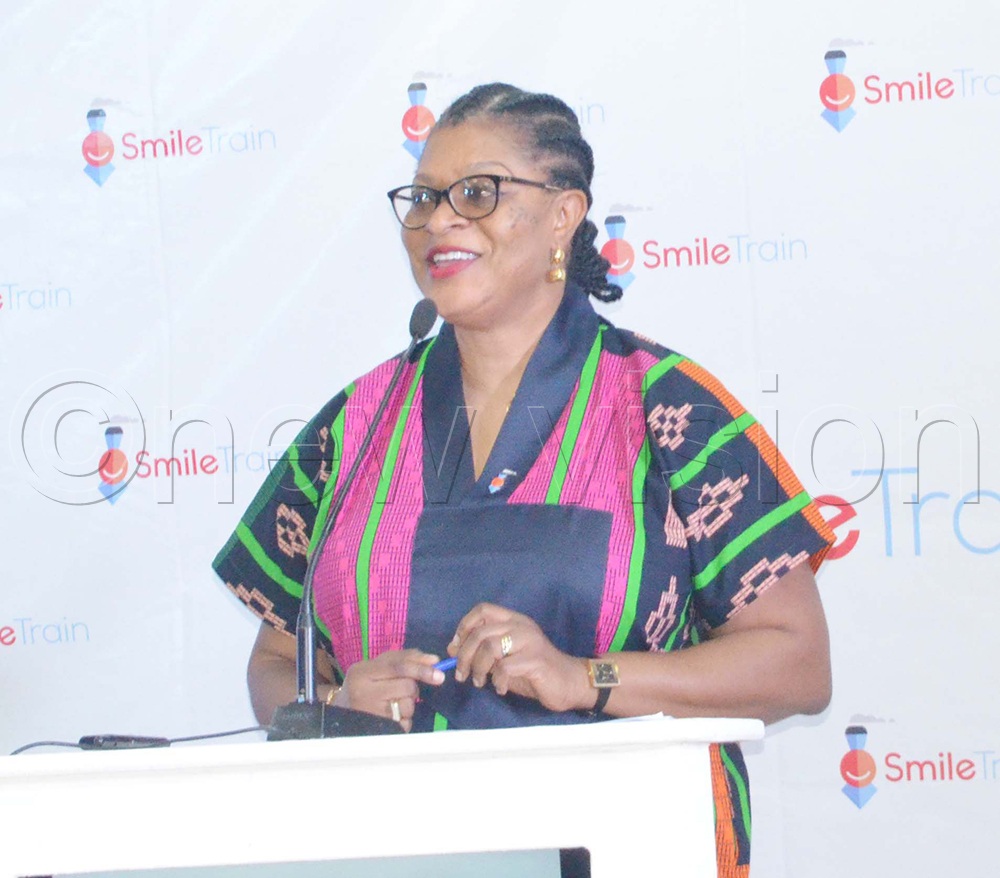 Nkeiruka Obi, Vice-President and Regional Director for Africa at Smile Train, speaks during the Smile Train Partners Engagement Forum at Hotel Africana. (Photo by Violet Nabatanzi)