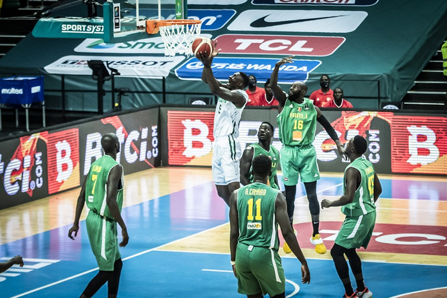 A Nigerian player makes a score