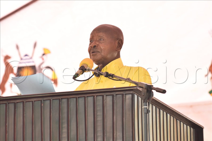 The president said no one will disturb the peace of Uganda. (All Photos by Simon Peter Tumwine)