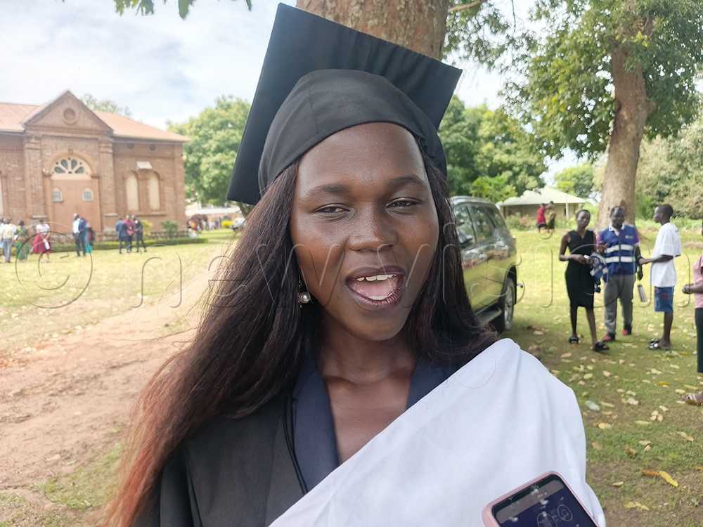 Alimocan is one of the four graduates who obtained a First-Class degree during the 4th graduation held on Saturday. (Credit: Rosemary Anena)
