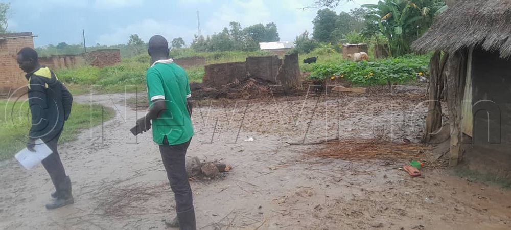 The homestead affected by floods. (Photo by Christopher Nyeko)