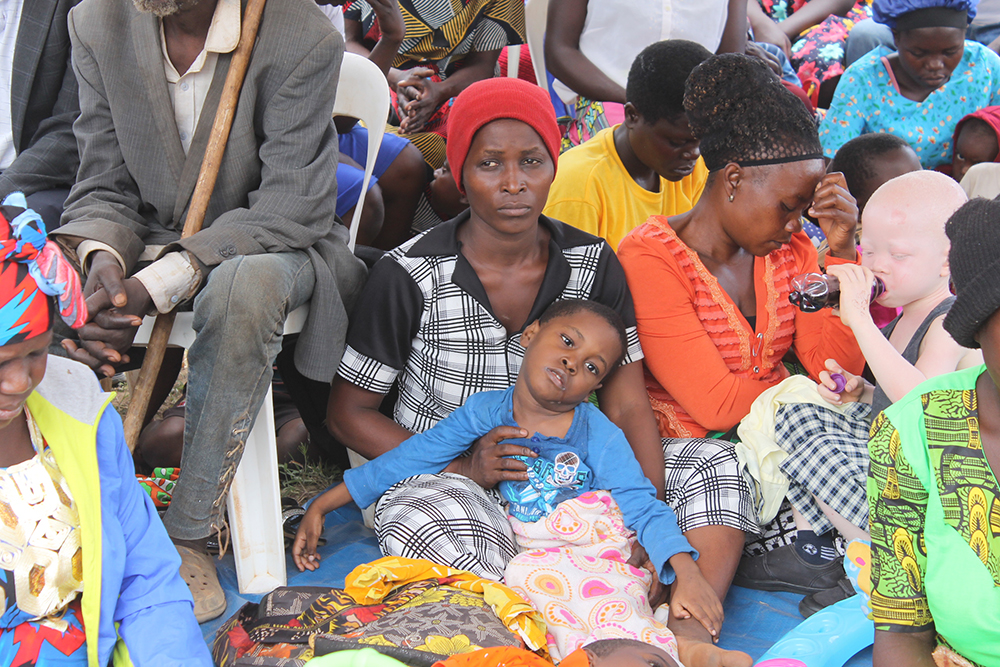 A mother with her child battling with hydrocephalus attending the facility's opening in Manafwa district. (Courtesy photo)