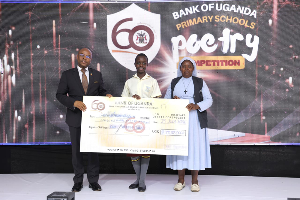 First runner-up Lenity Manzi of Banyatereza Golden Jubilee Memorial School.