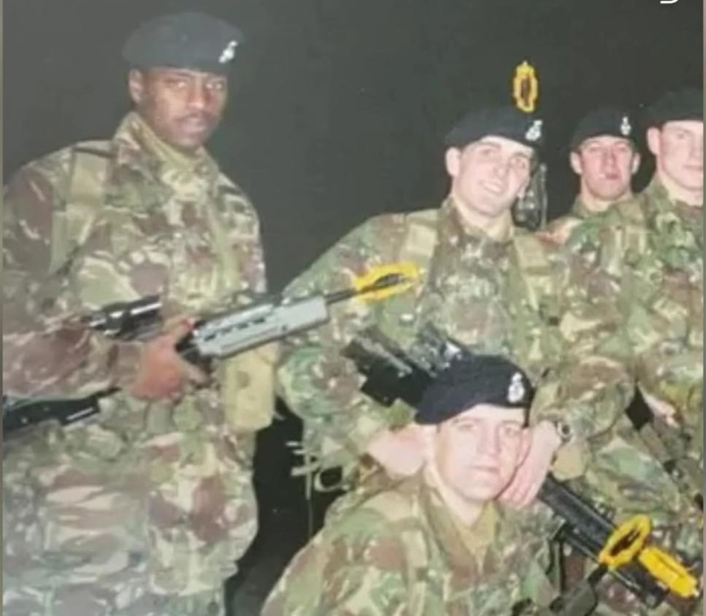 Muhoozi Kainerugaba and colleagues during training at Sandhurst military academy.