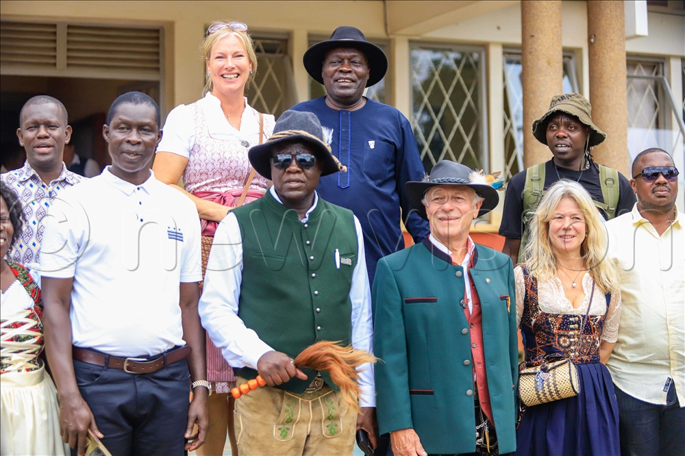 Officials from Germany and Gulu leaders during the Oktoberfest celebrations.