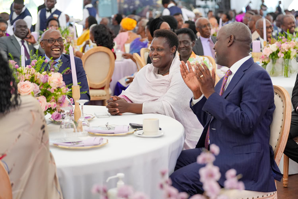 L-R: Chief Justice Flavian Zeija, Vice President Jessica Alupo and deputy speaker of parliament, Thomas Tayebwa.