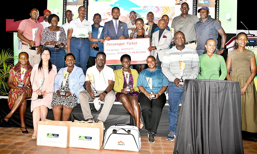 The different winners pose the sponsors representatives after the Kenya Day Golf tournament at Kitante, November 22, 2025. Photo by Michael Nsubuga