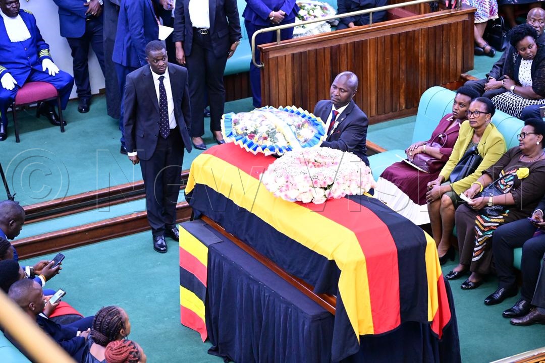 Lwemiyaga MP Theodore Sekikubo paying tribute to the late lawmaker.