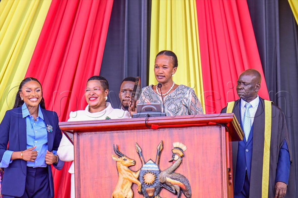 Davinia Esther Anyakun, Uganda&rsquo;s Minister of State for Gender, Labour and Social Development, has been sworn in as Nakapiripirit District Woman MP.
