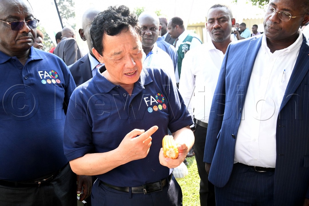  FAO director general during a tour of the National Livestock Resources Research Institute (NaLIRRI),Namulonge. (Credit: Mpalanyi Ssentongo) 