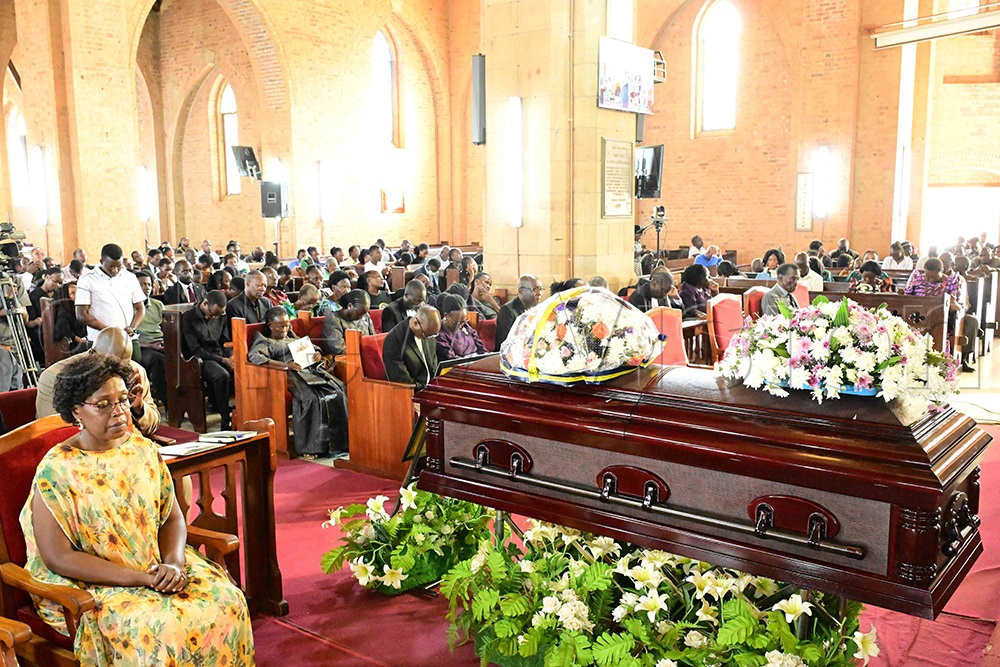 Bishop Ssenyonjo's service at Namirembe Church on Thursday. (Credit: Eddie Ssejjoba)