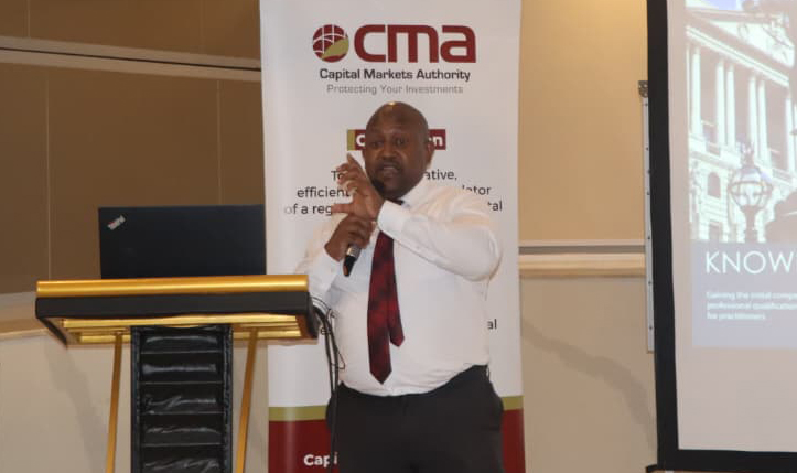 Kimacia Gitau, regional representative for CISI, during a brief training session on the importance of the CPD at Four Points in Kampala. 