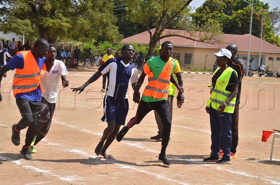 Persons with disabilities showcase their talent during a para sports event held in Soroti City.