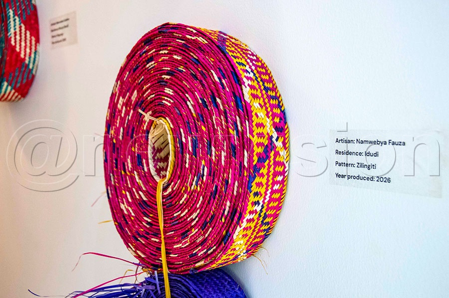 The 'zilingiti' mat pattern at the Karibu exhibion, Njabala Foundation, Nakwero, Gayaza, the exhibition runs till March 31st PHOTO: Kalungi Kabuye