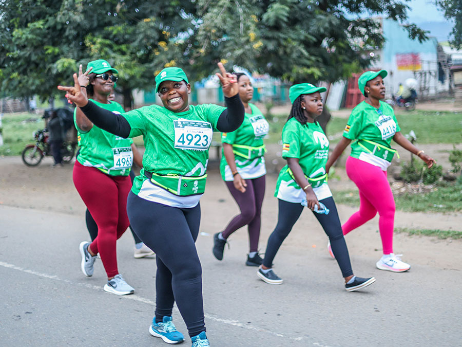 Some of the participants walk to the finish line. Courtesy photo