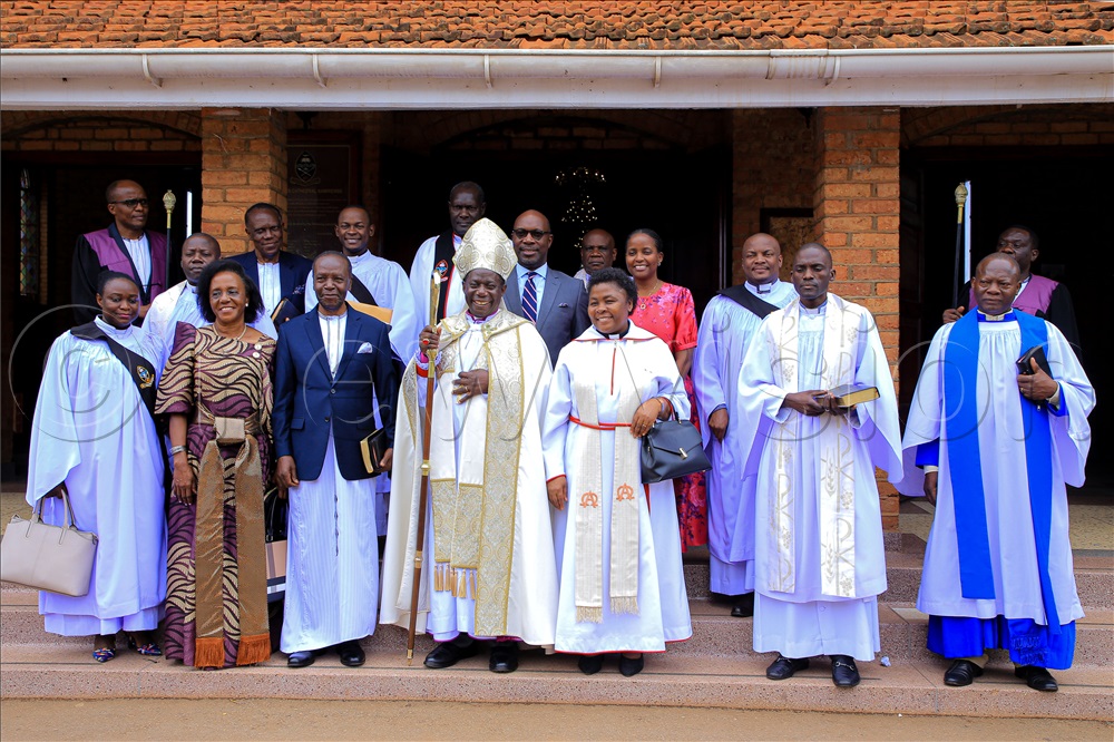 Bishop Moses Banja and Buganda Lukiiko Speaker, Owek Patrick Luwaga Mugumbule.