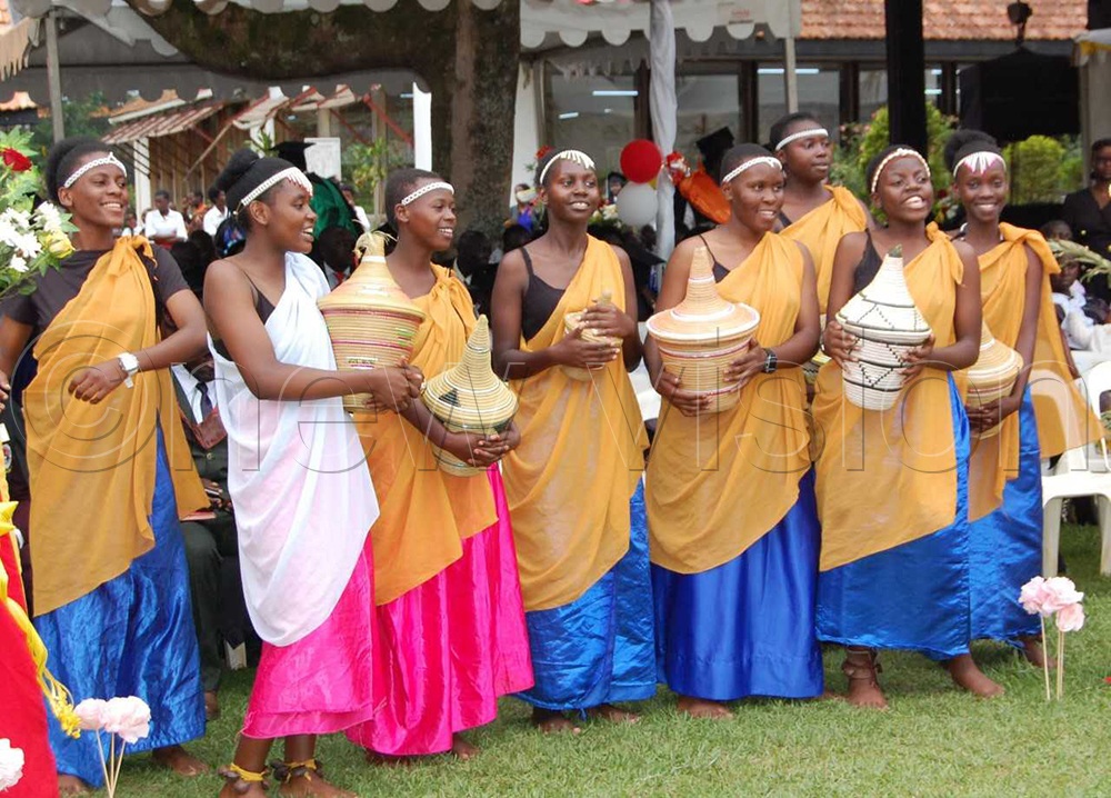 Students from Mount of Olives College Kakiri throwing a cultural musical entertainment. (Credit: MATHIAS MAZINGA)