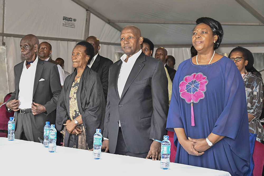 Sam Kutesa, former minister of Foreign Affairs (2nd right). (PPU)