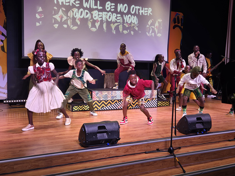 Watoto Children’s Choir performing in Australia. Since arriving in Australia, the choir has performed in churches, schools, and community centres, captivating audiences of all ages. (Courtesy photo)