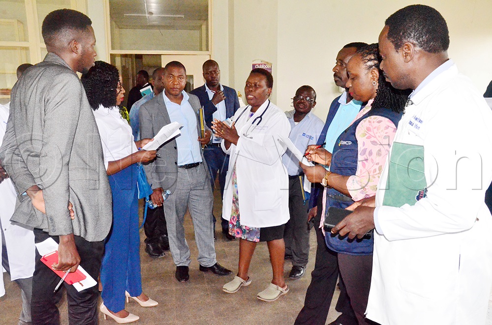 Dr Violet Nabatte of Nakaseke hospital addressing guests. (Credit: Agnes Kyotalengerire)