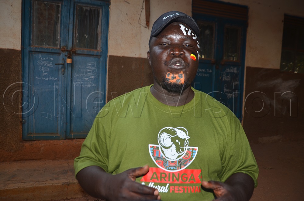 Rogers Adriko, Programs officer Aringa Cultural festival. (Credit: Adam Gule)