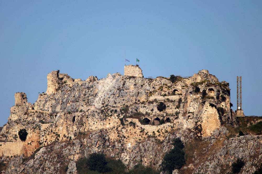 An Israeli flag flies over the medieval Beaufort Castle, known locally as Qalaat al-Shaqif or Shaqif Arnoun, as seen from the Marjayoun area of southern Lebanon on May 31, 2026. (Credit: AFP)