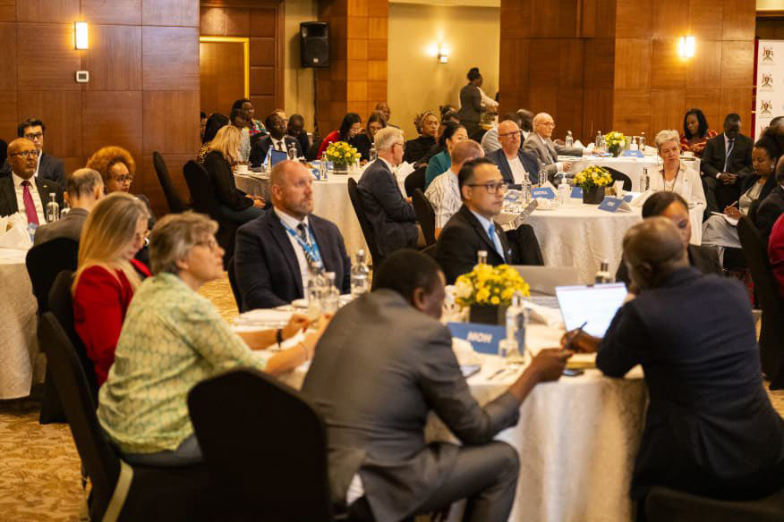 Stakeholder attending a meeting on Ebola respobse with World Health Organisation (WHO) director-general Dr Tedros Adhanom Ghebreyesus. (Credit: Ministry of Health)