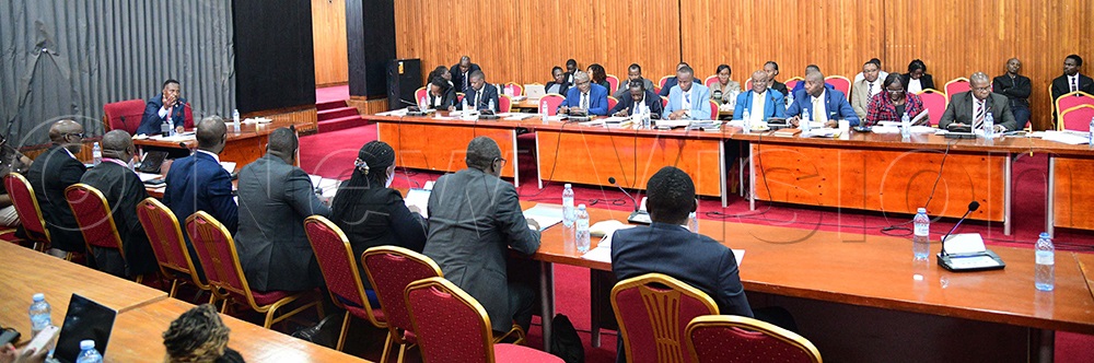 A cross section of the finance committee of parliament during the tax bills stakeholder consultations at parliament of April 15, 2026. (PHOTO BY MARIA WAMALA)