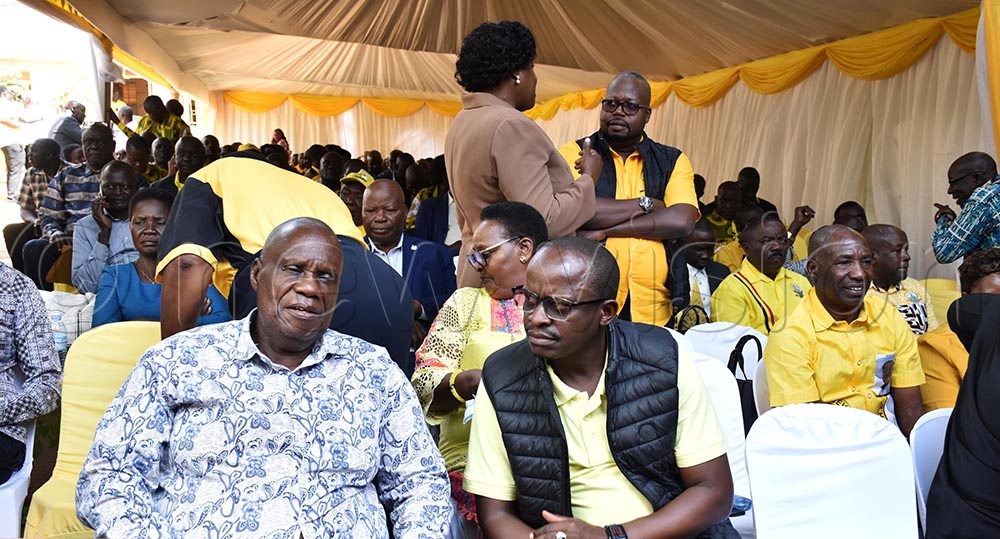 NRM district chairpersons looking during a meeting at the NRM offices in Nakasero. (Credit: Simon Peter Tumwine)