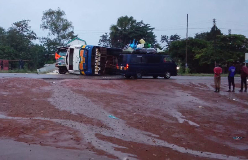 The crash occurred when the Gulu Secondary School bus driver attempted to overtake another vehicle and collided head-on with a Fuso truck. (Courtesy photo)