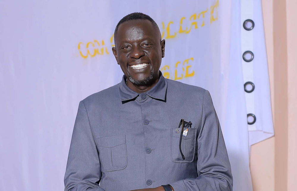 Professor Timothy Musoke Ssejjoba posing for a photo during the grand finale of the youth debate and literary championship at Kyambogo College School in Banda on 22 May 2026. (Photo by Juliet Kasirye)