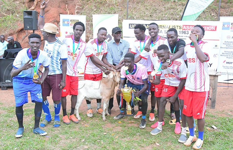 CHOMA players celebrate after winning the 2025 UJA Media football Gala. Photo: Silvano Kibuuka