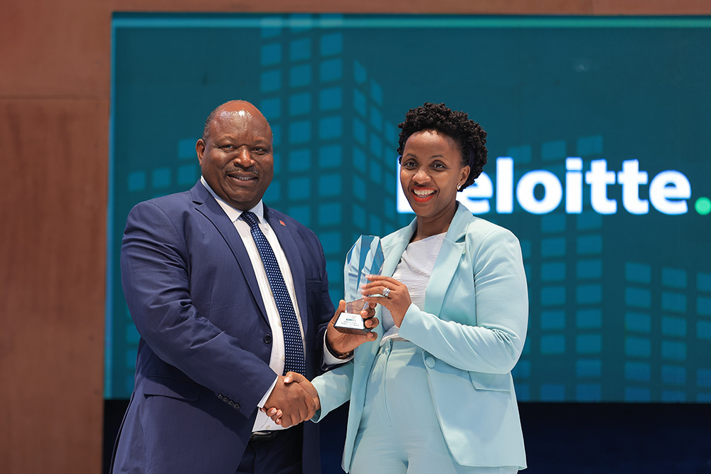 Robinah Siima, CFO, FINCA Uganda Ltd received the Young CFO Award. (Courtesy photo)