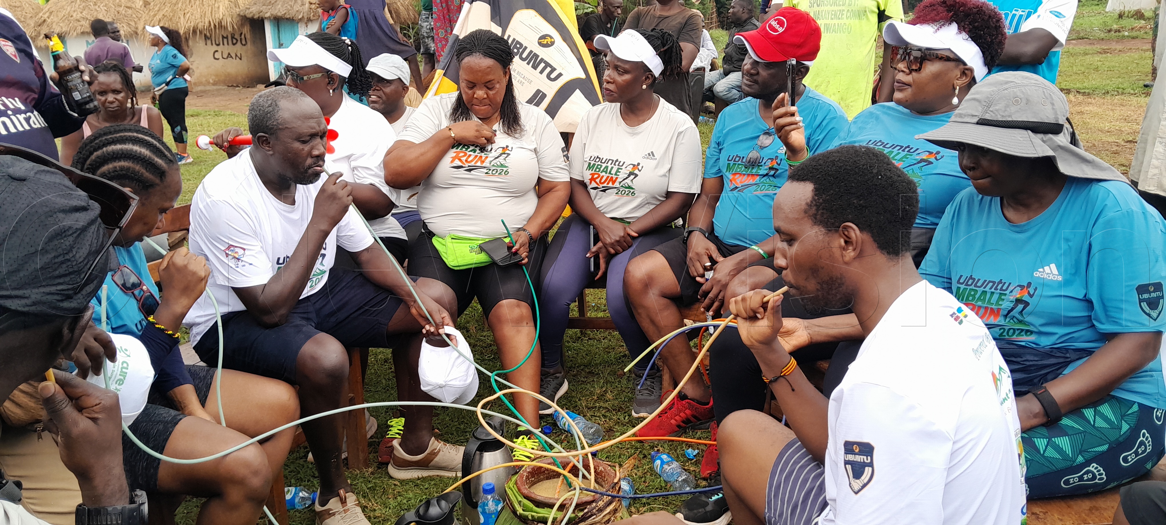 Nandala Mafabi enjoying a local brew.
