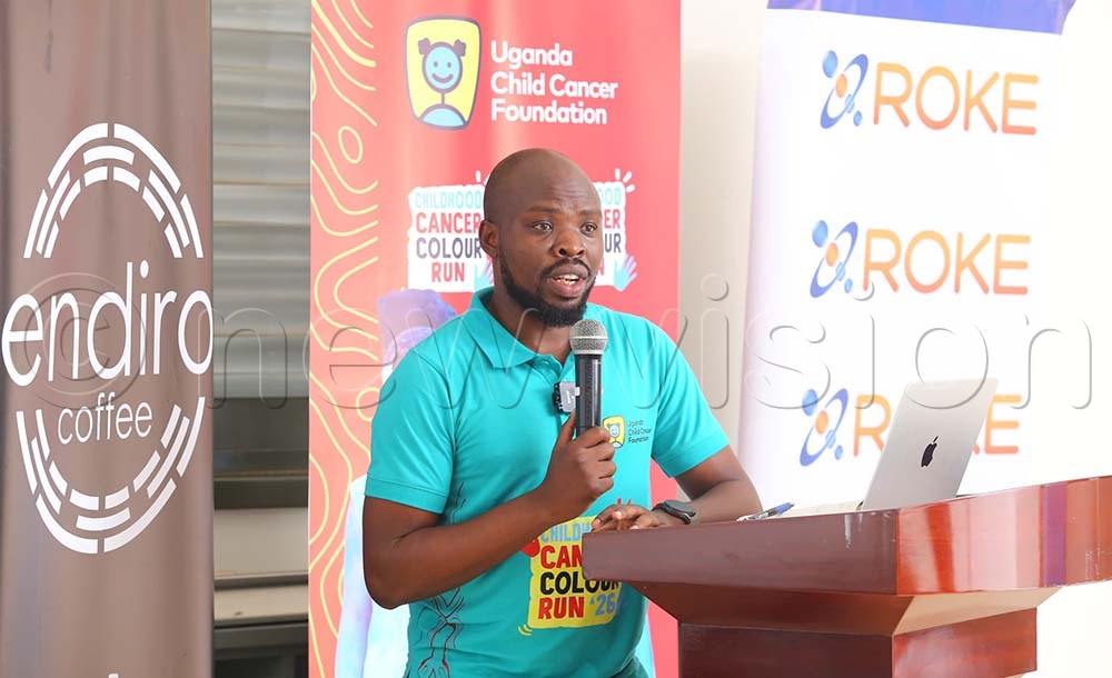 Moses Echodu, a child cancer survivor and the executive director of the Uganda Child Cancer Foundation, said barriers to childhood cancer treatment remain significant. (Credit: Prossy Nandudu)