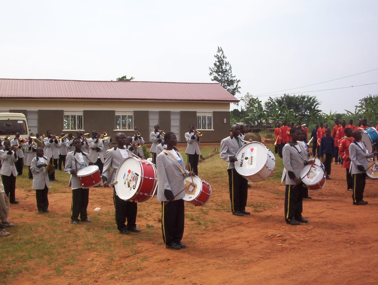 The FDNC band performing at a public function in Mbale.