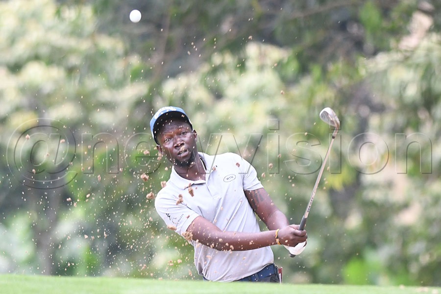 Rugumayo is chasing 8 strokes heading into the last round. Photo by Michael Nsubuga