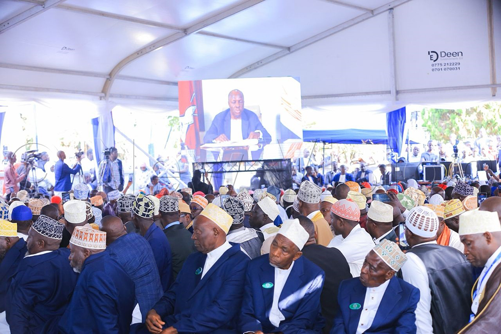 Guests listening to the Kabaka's message.