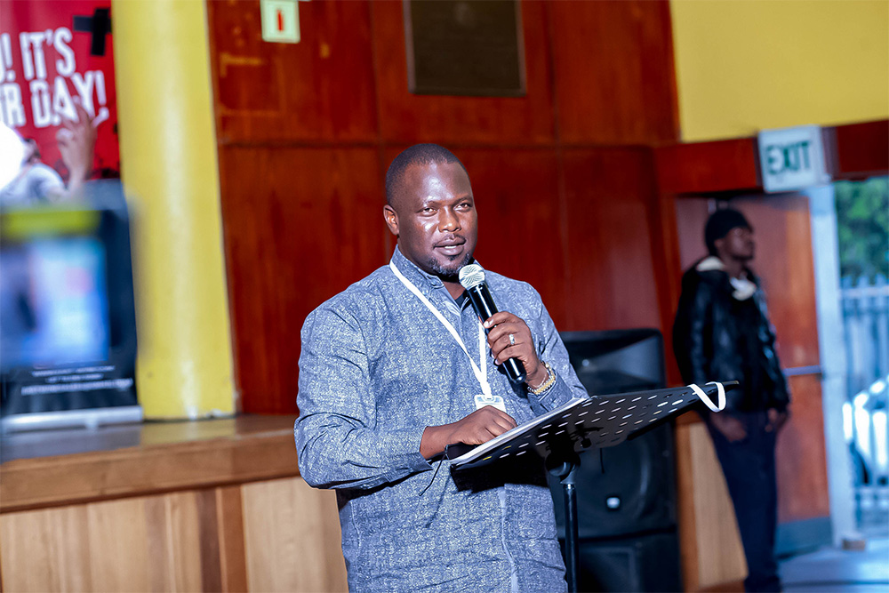 NRM secretary general, Rt. Hon. Richard Todwong, who represented President Yoweri Museveni, speaking the National Resistance Movement (NRM) South Africa victory celebrations and the launch of the Uganda Diaspora SACCO in Cape Town on March 28, 2026. (Courtesy photo)