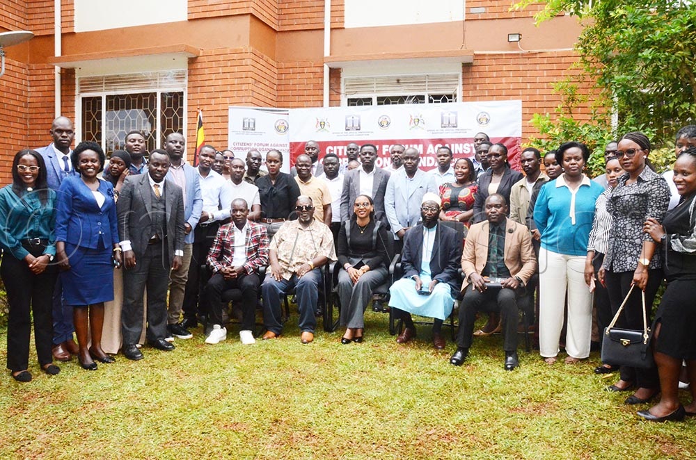 The Special Presidential Assistant on Anti-Corruption, Rebecca Atwine, addressing the participants of Citizens Forum Against Corruption Uganda at Nagulu in Kampala on Tuesday. (Credit: Isaac Nuwagaba)