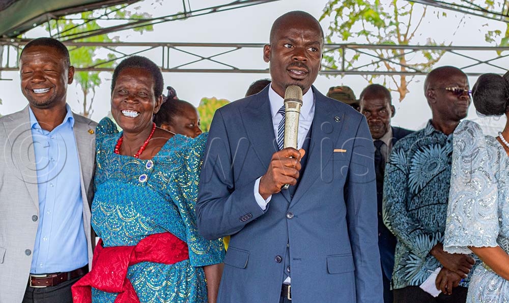 Okwi donated sh50m to the Anti Poverty Women's village bank Kibale County to help his community get out of poverty. (Credit: Javier Silas Omagor)