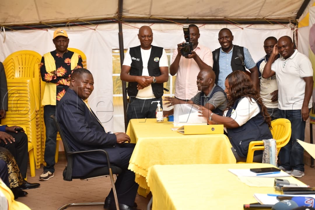 Jacob Oboth Oboth getting nominated at the party headquarters. (Credit: Simon Peter Tumwine)