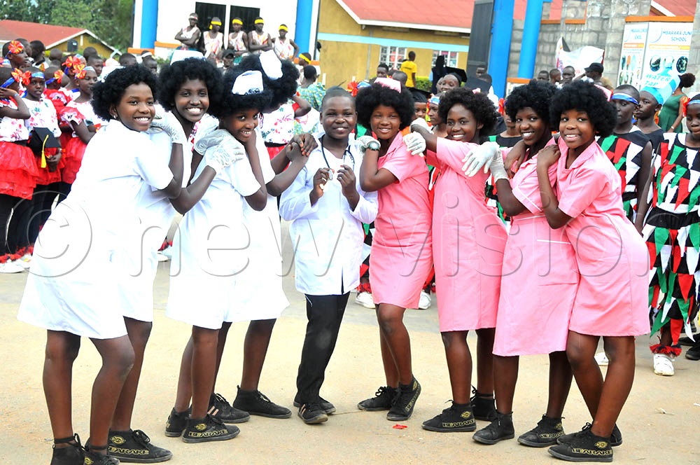 Mbarara Junior School team posing for a photo shortly after performing creative dance on day three of the National Primary Schools Music, Dance and Drama Festival hosted at Mbarara Junior School and Mbarara High School in Mbarara City. (Photo by Abdulkarim Ssengendo)