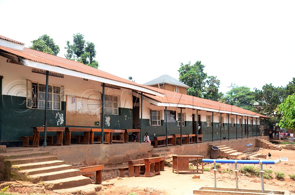 A view of the a classroom structure with rusted roofs that is to be re roofed by the Rotary Club of Muyenga Tankhill at Kansanga Primary School. This was during the official launch of the exercise at the school in Kampala on April 2, 2026. (Credit: Lawrence Mulondo)