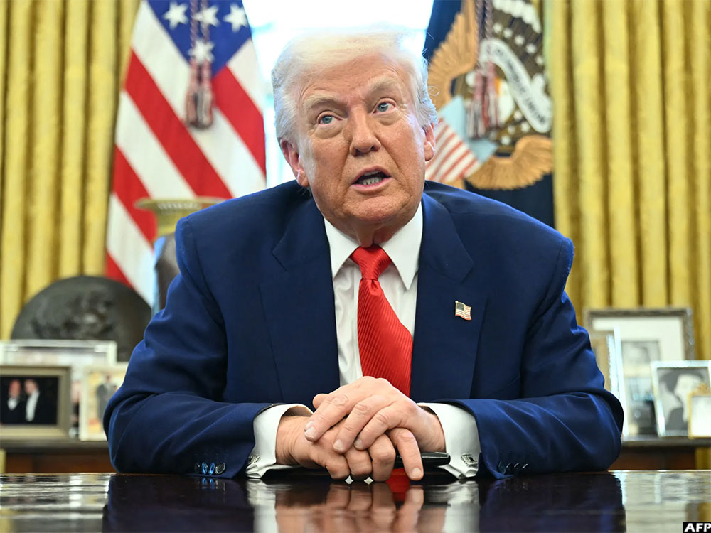 President Donald Trump froze US humanitarian aid immediately after being sworn in for a second term on January 20, 2025. (AFP)