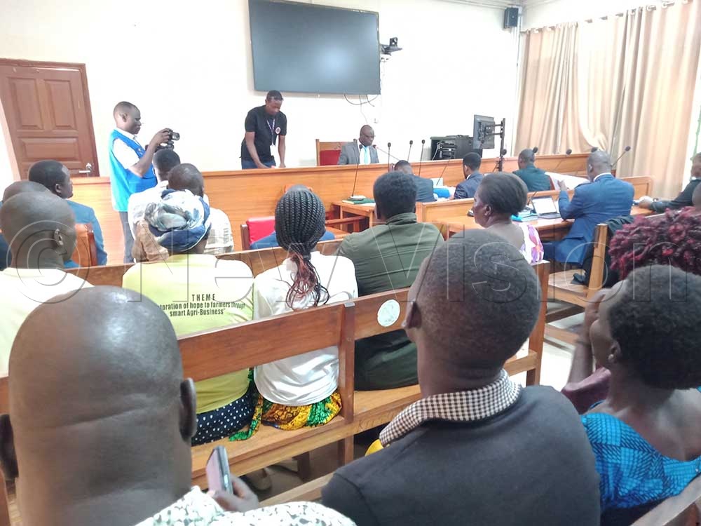 During Monday’s proceedings, the Assistant Registrar, Kitgum Magistrate's Court, Robert Ekirita Mwanda, on behalf of High Court Judge Justice Amos Kwizera, rejected three preliminary objections concerning evidence of alleged electoral offences, affidavits filed in support of the petition, and the capacity in which an electoral official had been cited. (Credit: Vincent Kaguta)